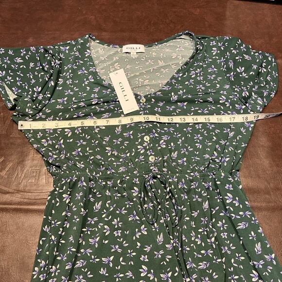 Gilli Green and Blue Floral Dress Womens M New Spring Summer Style#D17155H - Picture 16 of 16